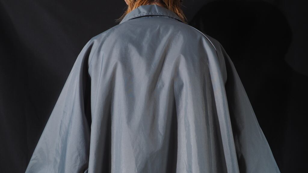 Haband mat silver color nylon coach jacket (made in Sri Lanka)