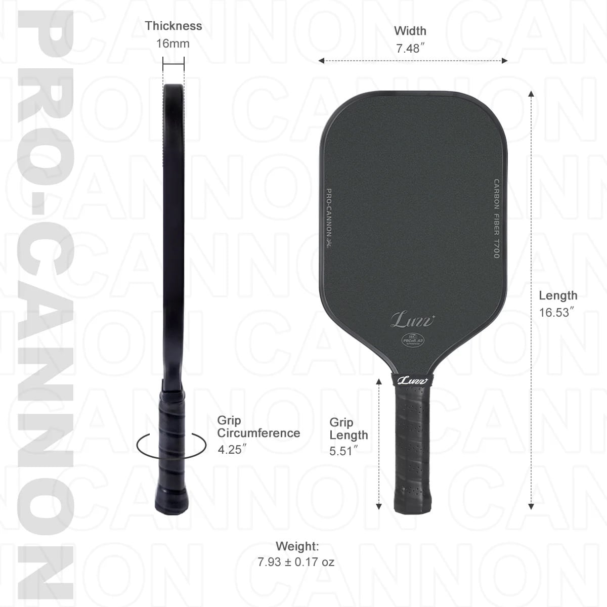 GEN3] LUZZ PICKLEBALL CANNON ピックルボールパドル | SANNO SPORTS
