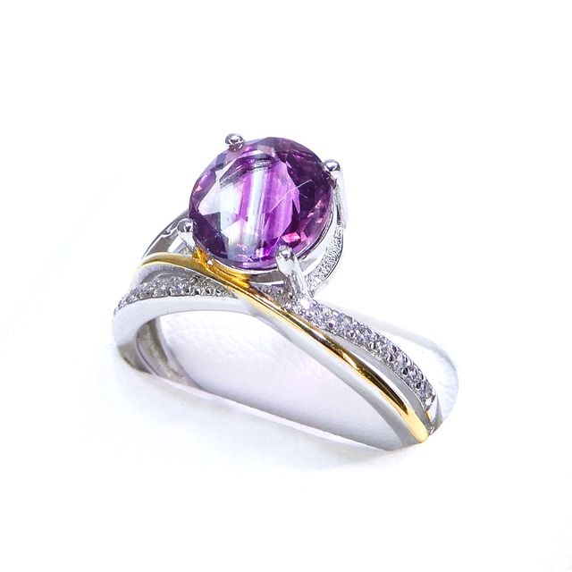 リング♦︎フローライト♦︎WGカラー《0134》