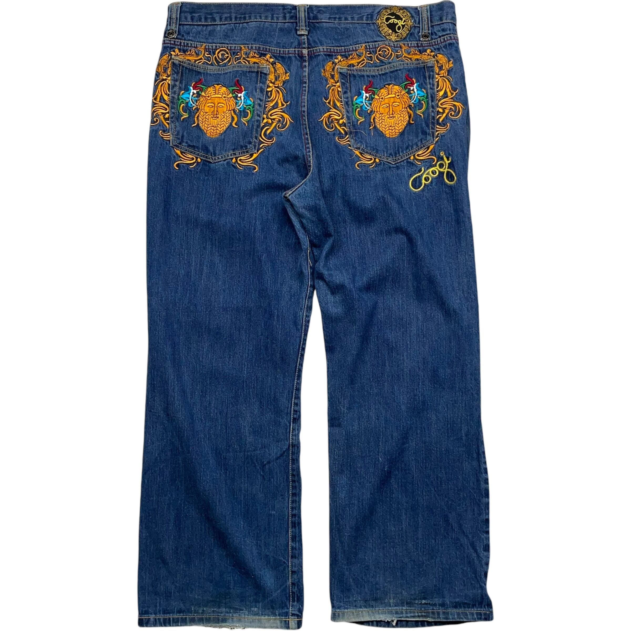 《実寸W43 L31》COOGI クージー デニムパンツ ワイドデニム バギーパンツ no.4714