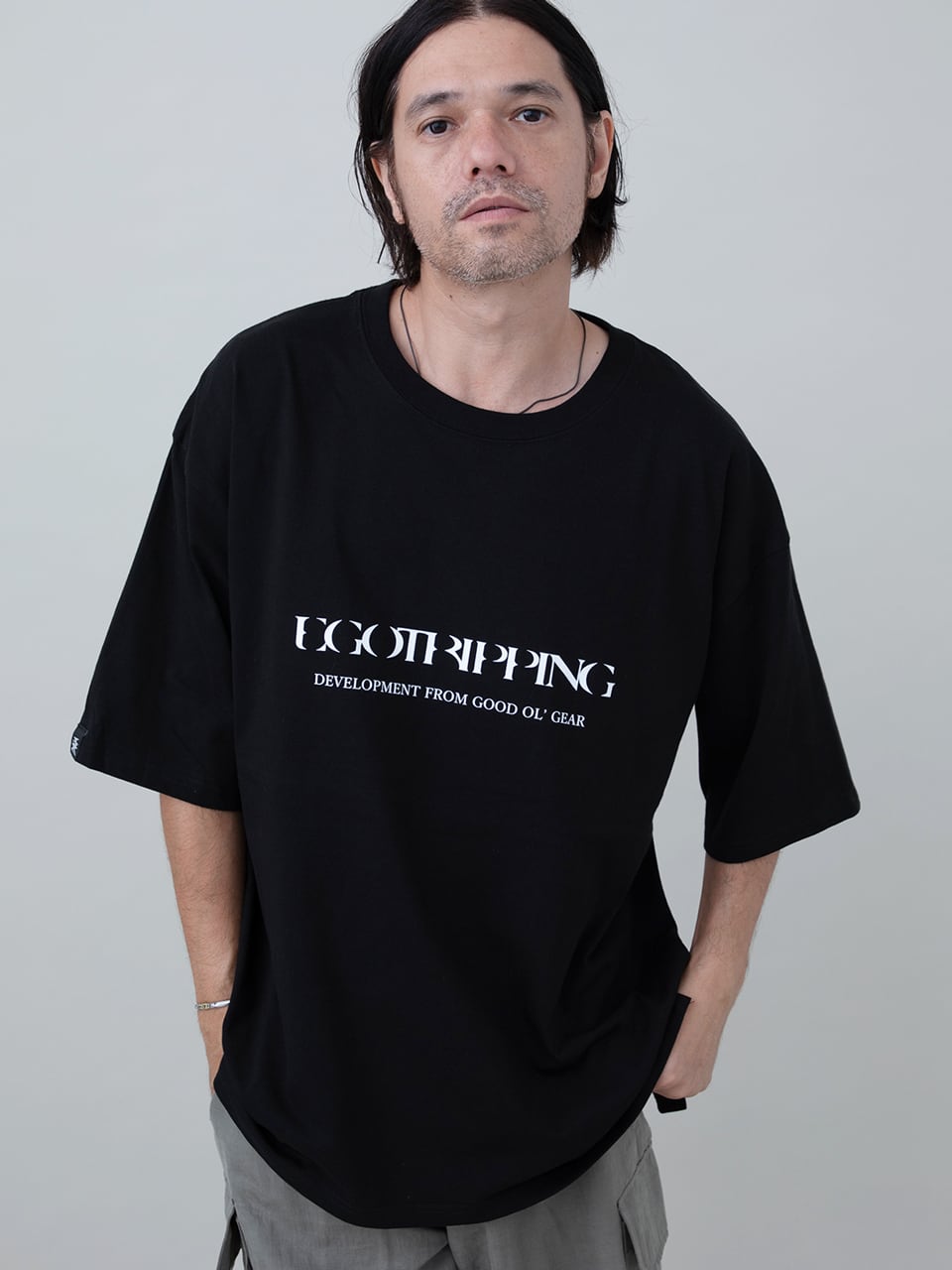 EGO TRIPPING (エゴトリッピング) PRINTTEE-A Tシャツ / BLACK 666606