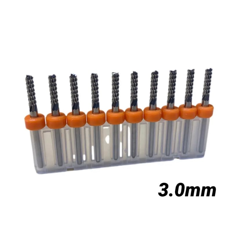 ミニ四駆 超硬エンドミル シャンク径 3.175 3本 カーボンFRP(3mm ミニ四駆 超硬エンドミル シャンク径 3.175 3本 カーボンFRP(3mm