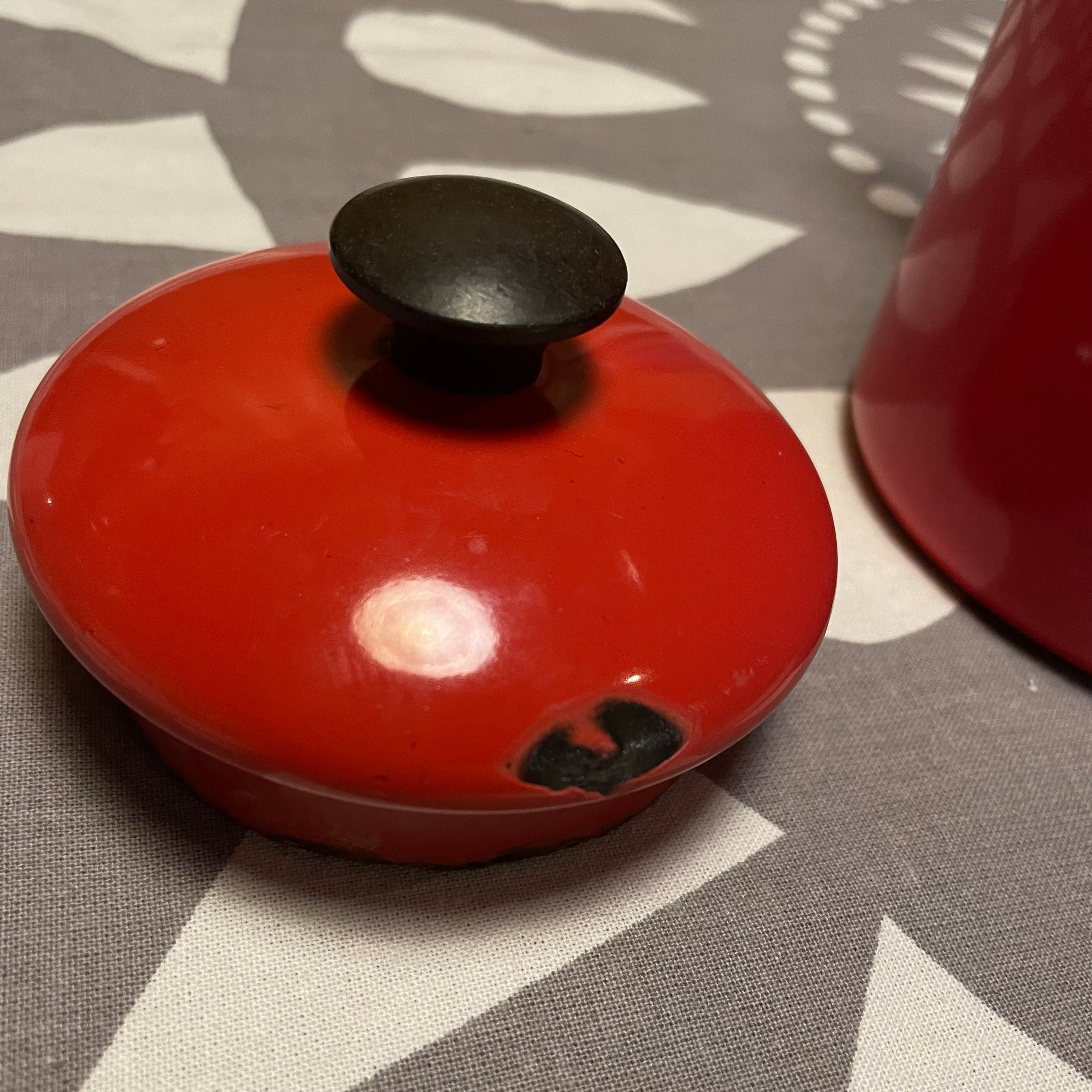 スウェーデン KOCKUMS コクムス ホーロー ケトル ヴィンテージ 赤 red