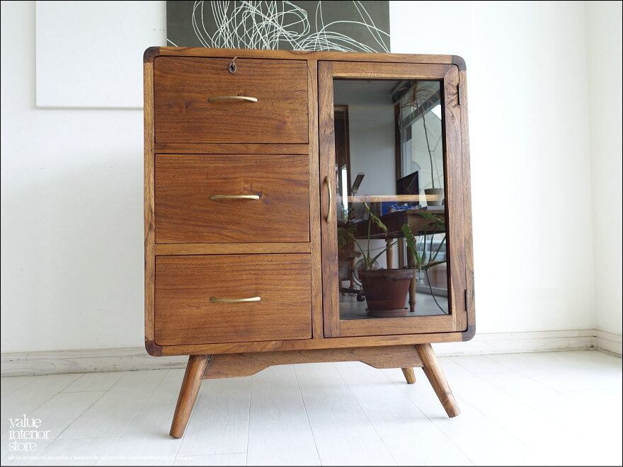 「 コジマ様 サイズオーダー家具 」無垢材 buffet2枚扉/Med サイドボード 食器棚 飾り棚 キッチンボード キャビネット 無垢材家具 収納家具 リビングボード