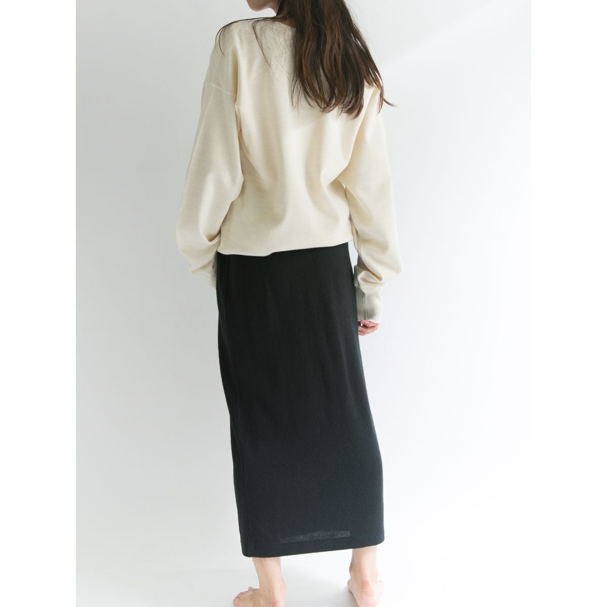 【NORMA KAMALI】knit long skirt（ノーマカマリ ニット ロングスカート ）11b