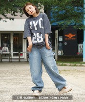 ＼SALE／◆ダメージ バイオウォッシュ加工 Tシャツ◆ms-8245-121