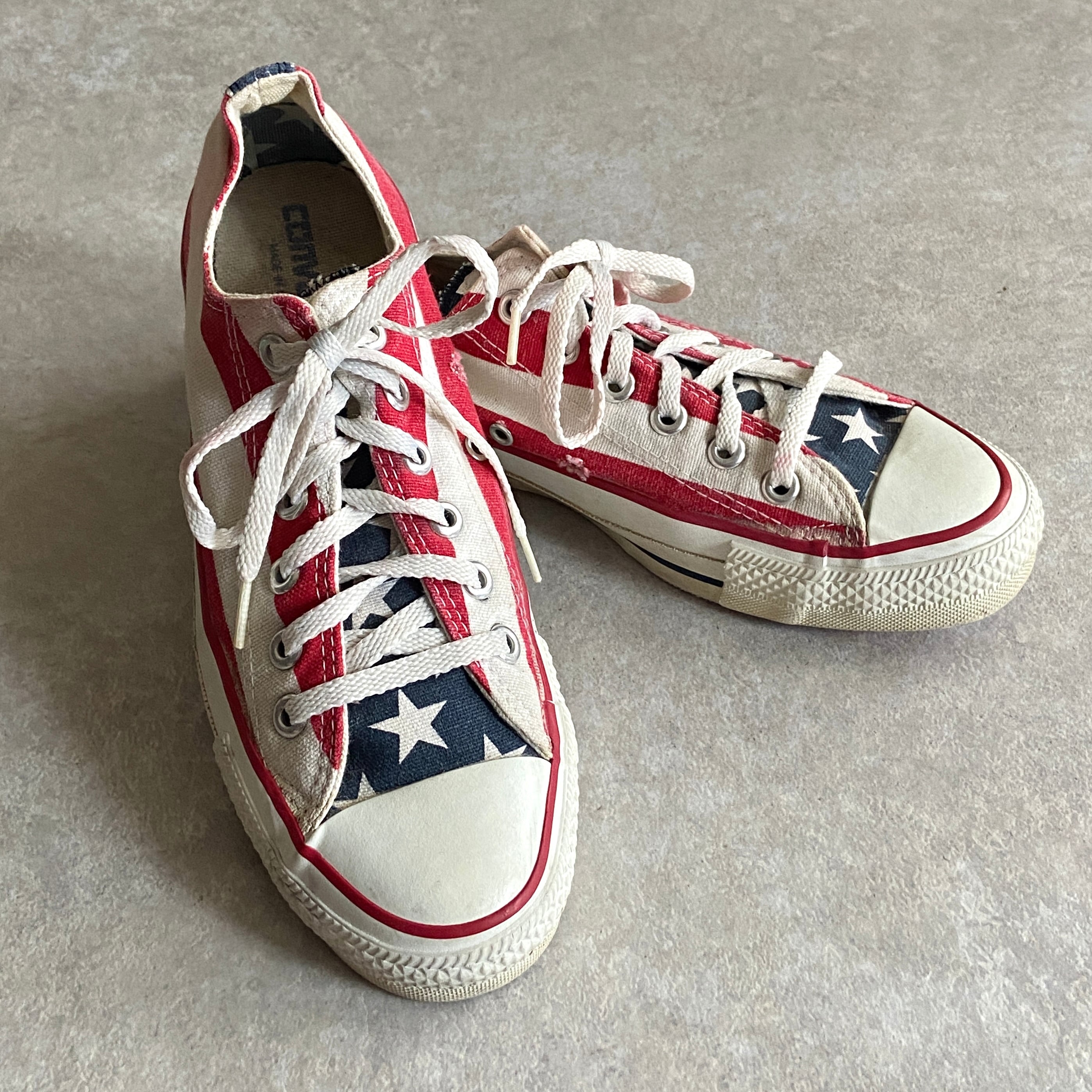 1990s Converse All Star USA Flag Size US 6.5 25cm Made in USA H381