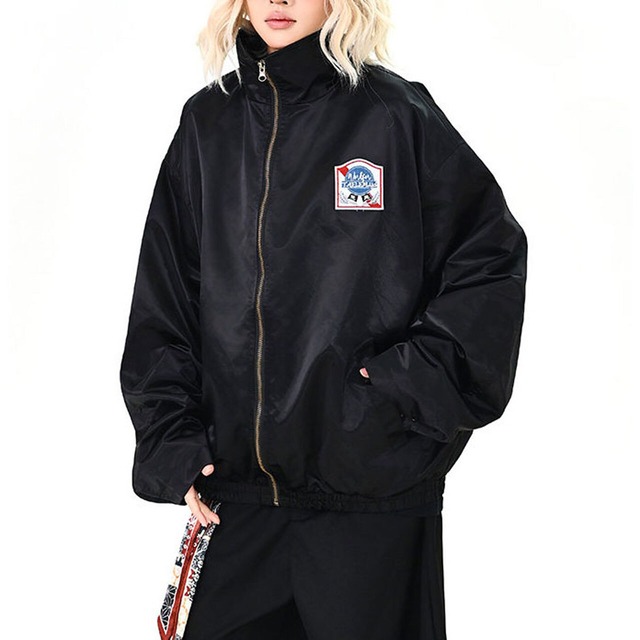 レトロワッペンスタンドジップブルゾン 2col   R01438