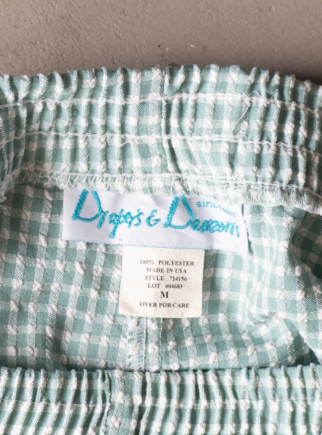 "Draper's & Damon's" 1980s Gingham easy pants