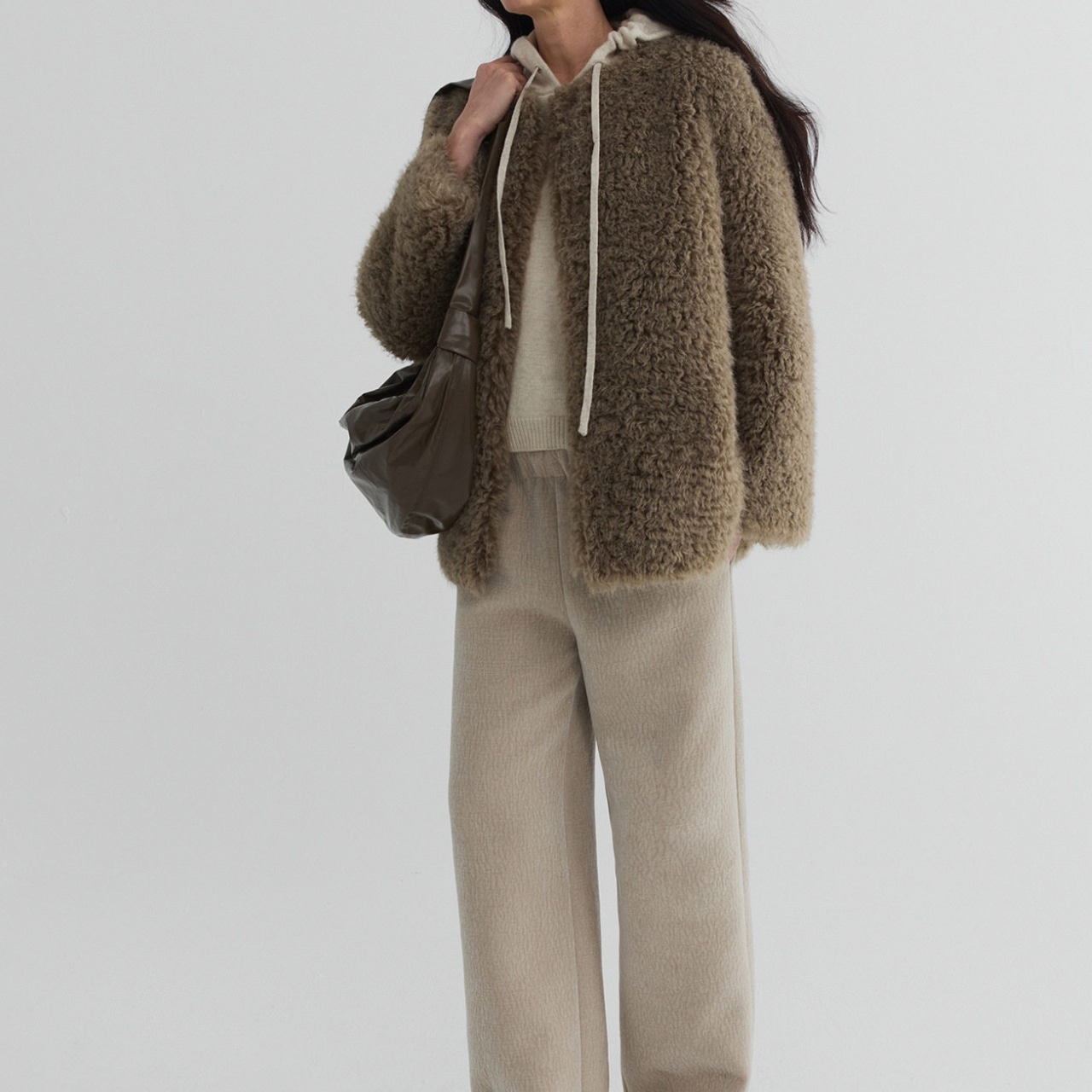 No-Collar Boa Jacket T4220