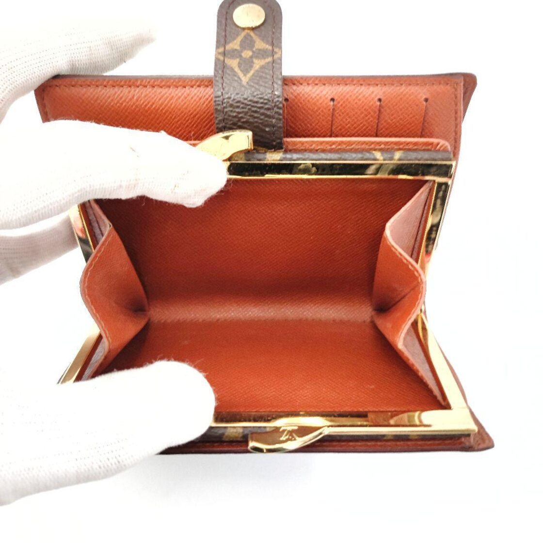 未使用に近い□ ルイヴィトン 1446 ヴィエノワ がま口 モノグラム 財布  