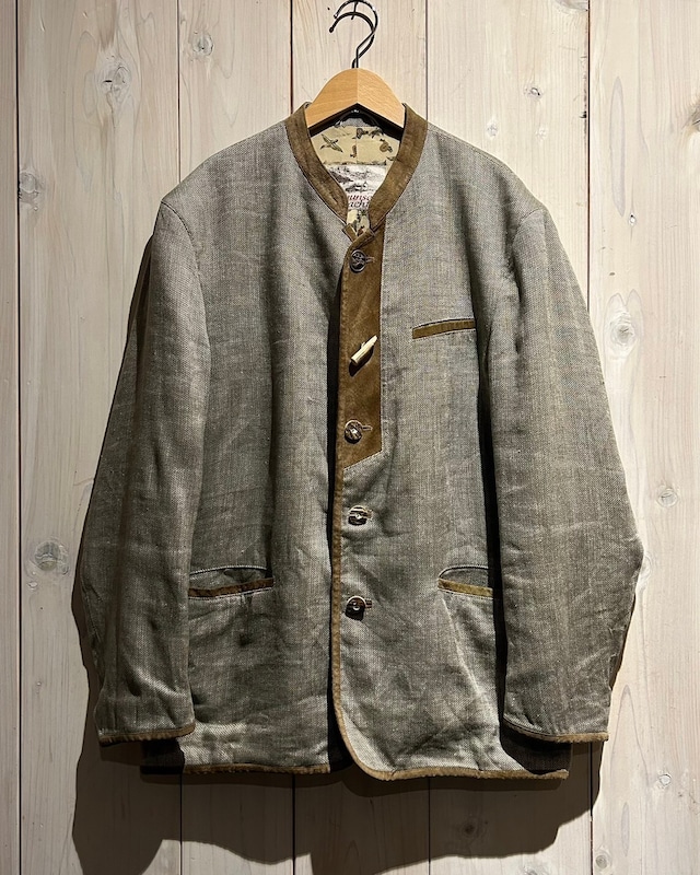 【a.k.a.C.a.k.a】Vintage Loose Linen Tyrolean Jacket