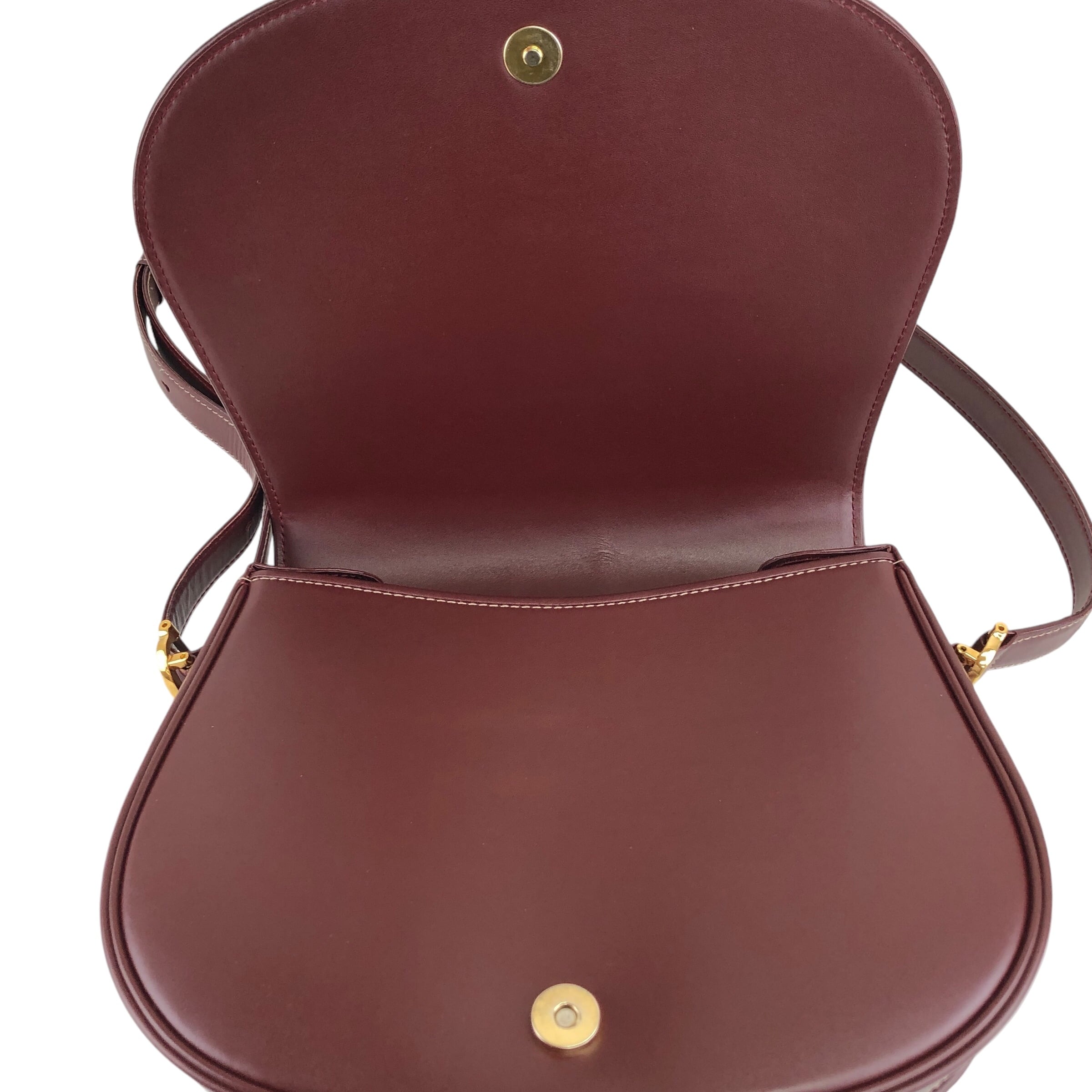 Cartier カルティエ ロゴ ショルダーバッグ ボルドー フラップ vintage