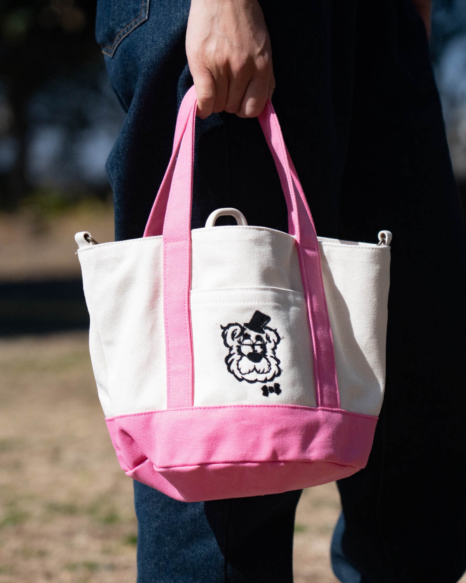 キャンバス バケツトート「MR.BACCA」 刺繍 ｜inunobacca | Inunobacca