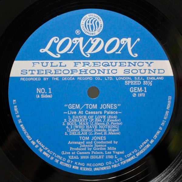 Tom Jones / Live At Caesars Palace [GEM 1-2, Q-2] - 画像4