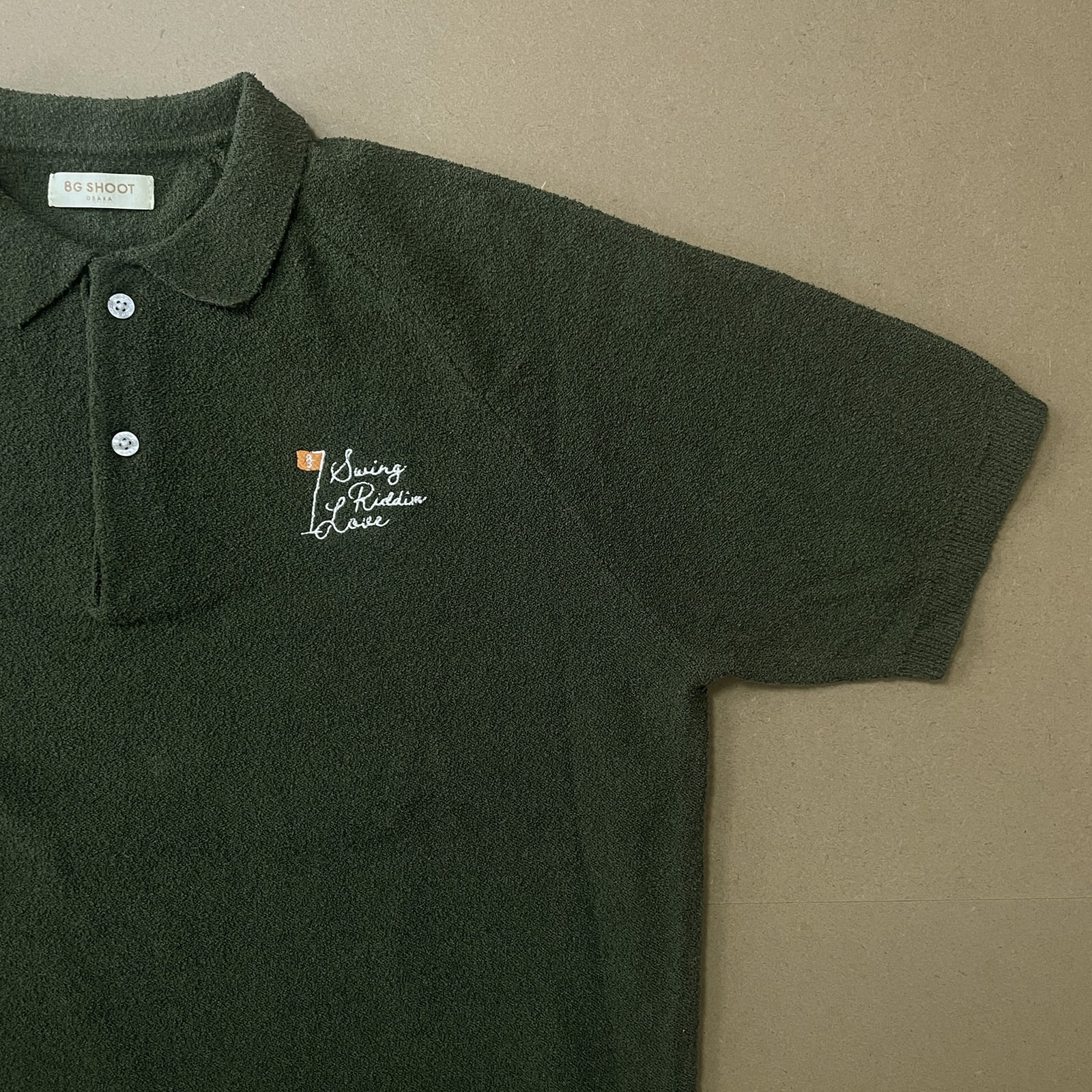 SUPER SOFT PILE KNIT POLO SHIRT -KHAKI- | 8G SHOOT WEBSTORE