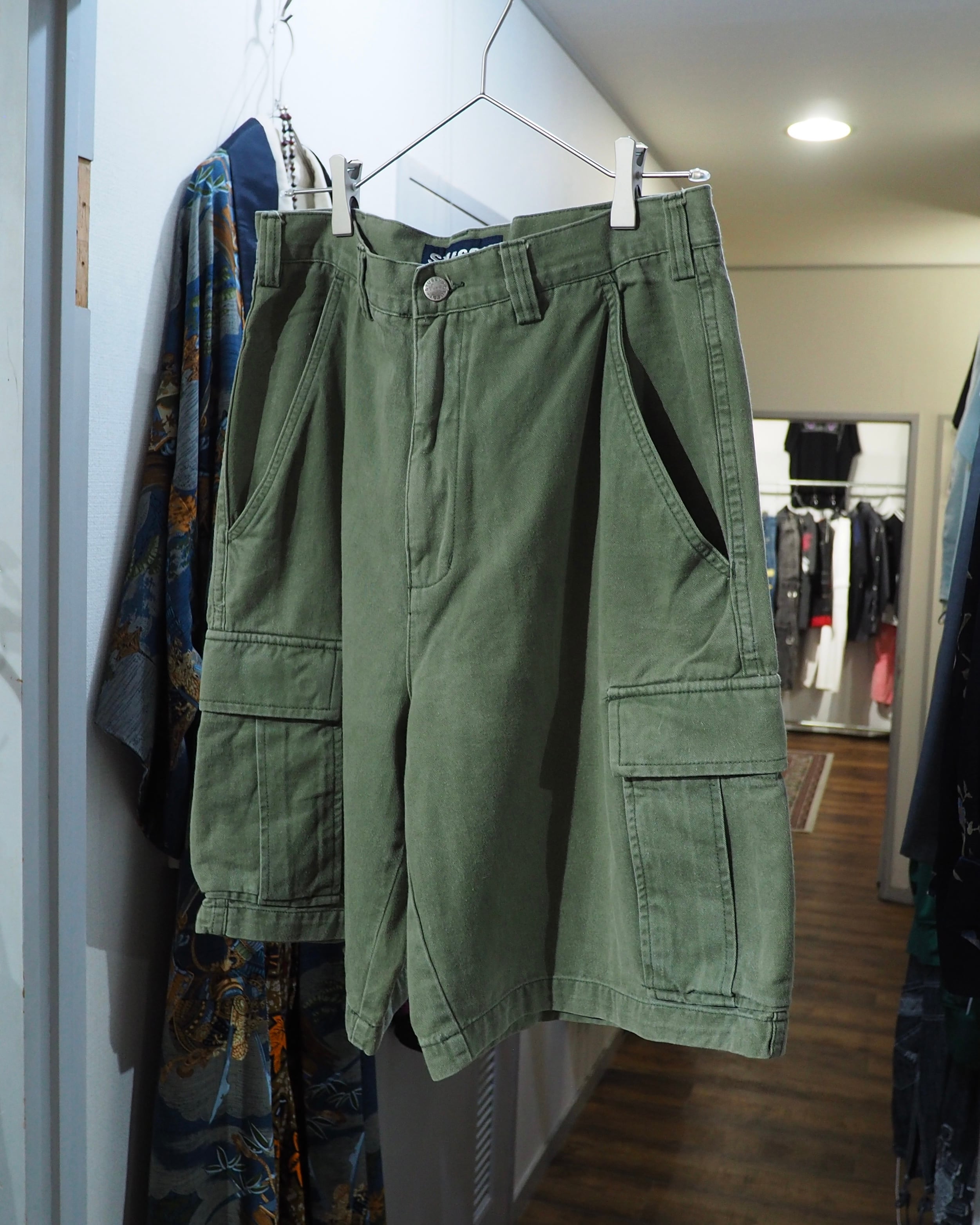 1990s" Old Stussy " vintage Wide Cargo shorts Pants