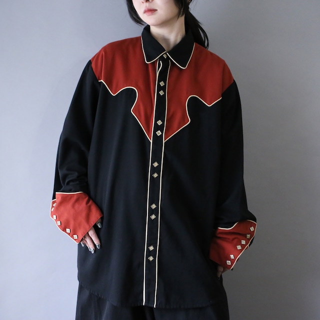 "刺繍" back design over silhouette special western shirt
