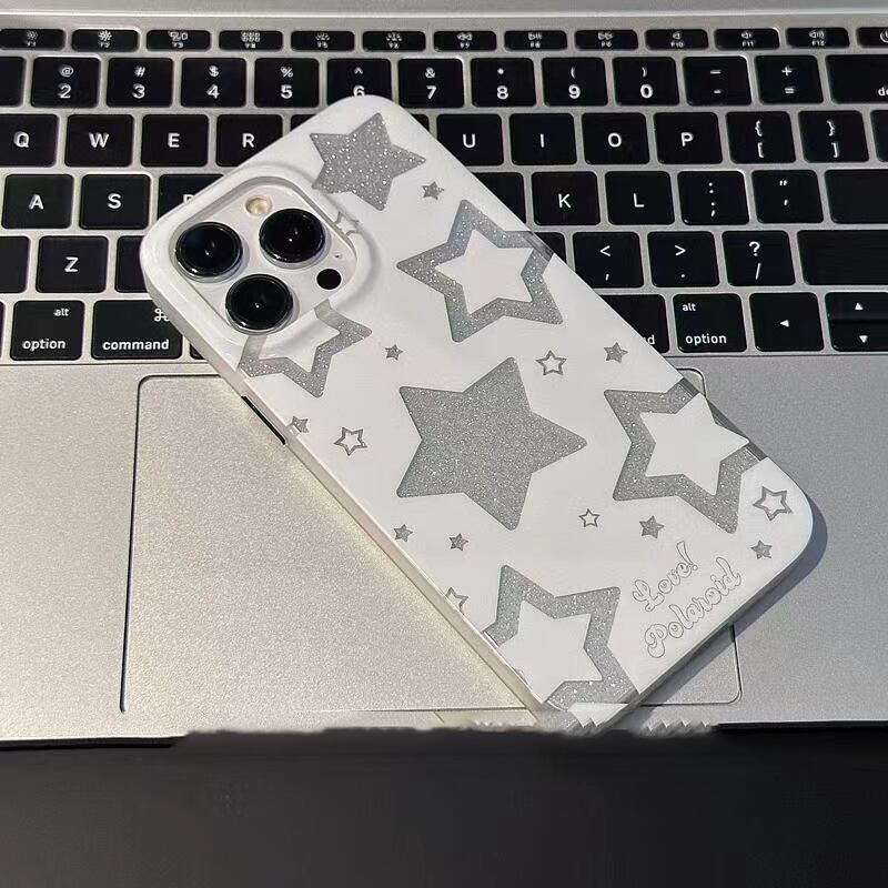 iPhone14 Pro Max/13/12ケース 星 スター 半透明 お洒落 可愛い