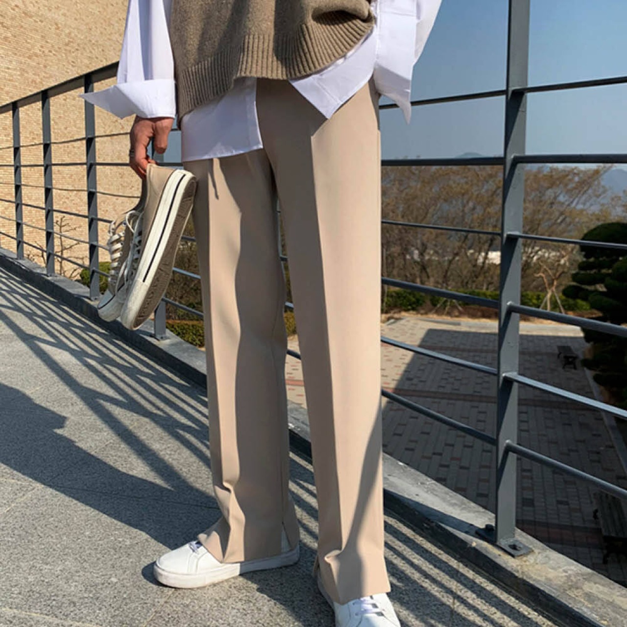 ワイドレッグストレートスーツパンツ　MT0080043