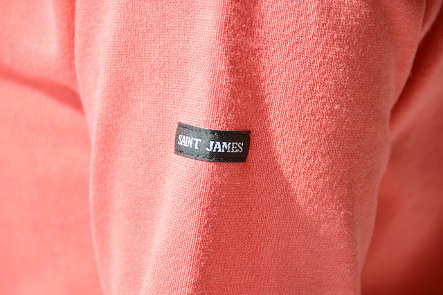 セントジェームス SAINT JAMES 無地ボートネックシャツ(OUESSANT)CORAIL【レターパックプラス可】