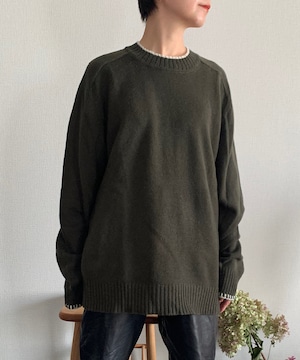 【送料無料】Olive knit MADE IN ITALY