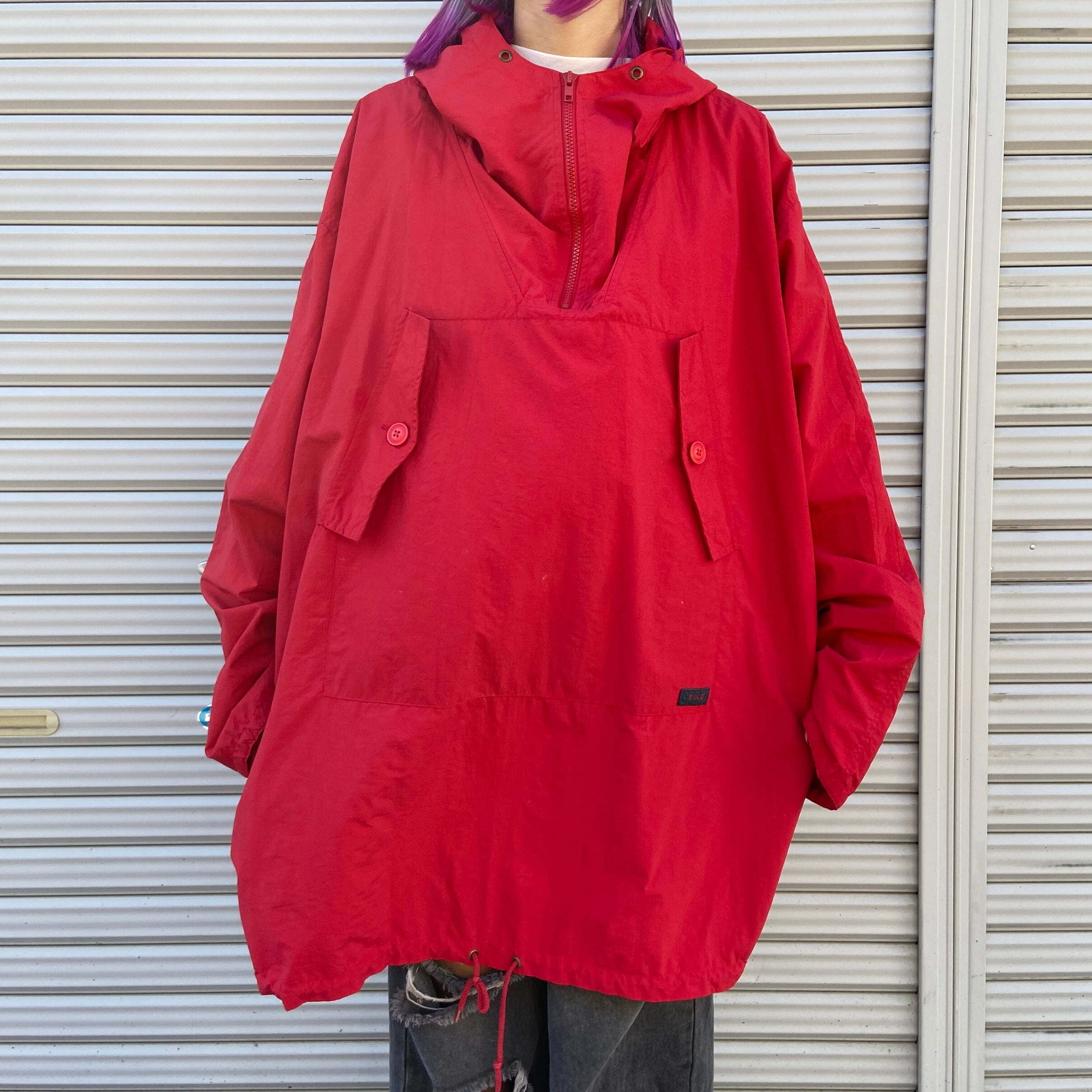 90年代 ポロバイラルフローレン ナイロン アノラックパーカー メンズ