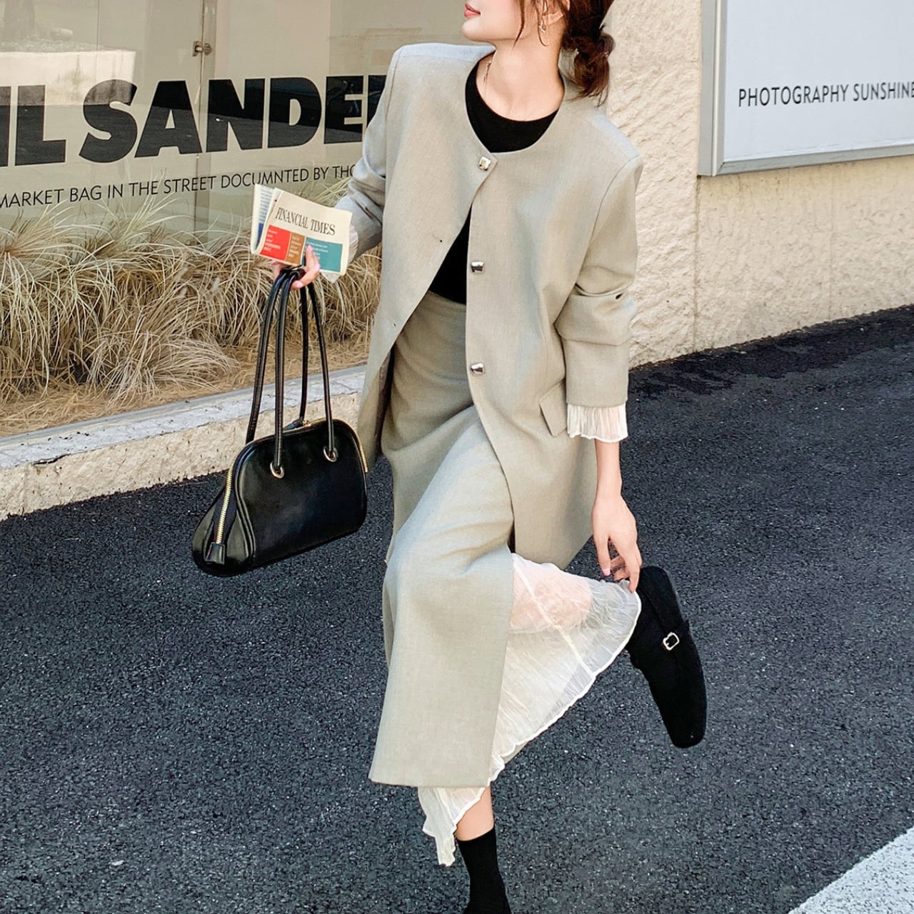 Lace patchwork jacket & skirt set S1640