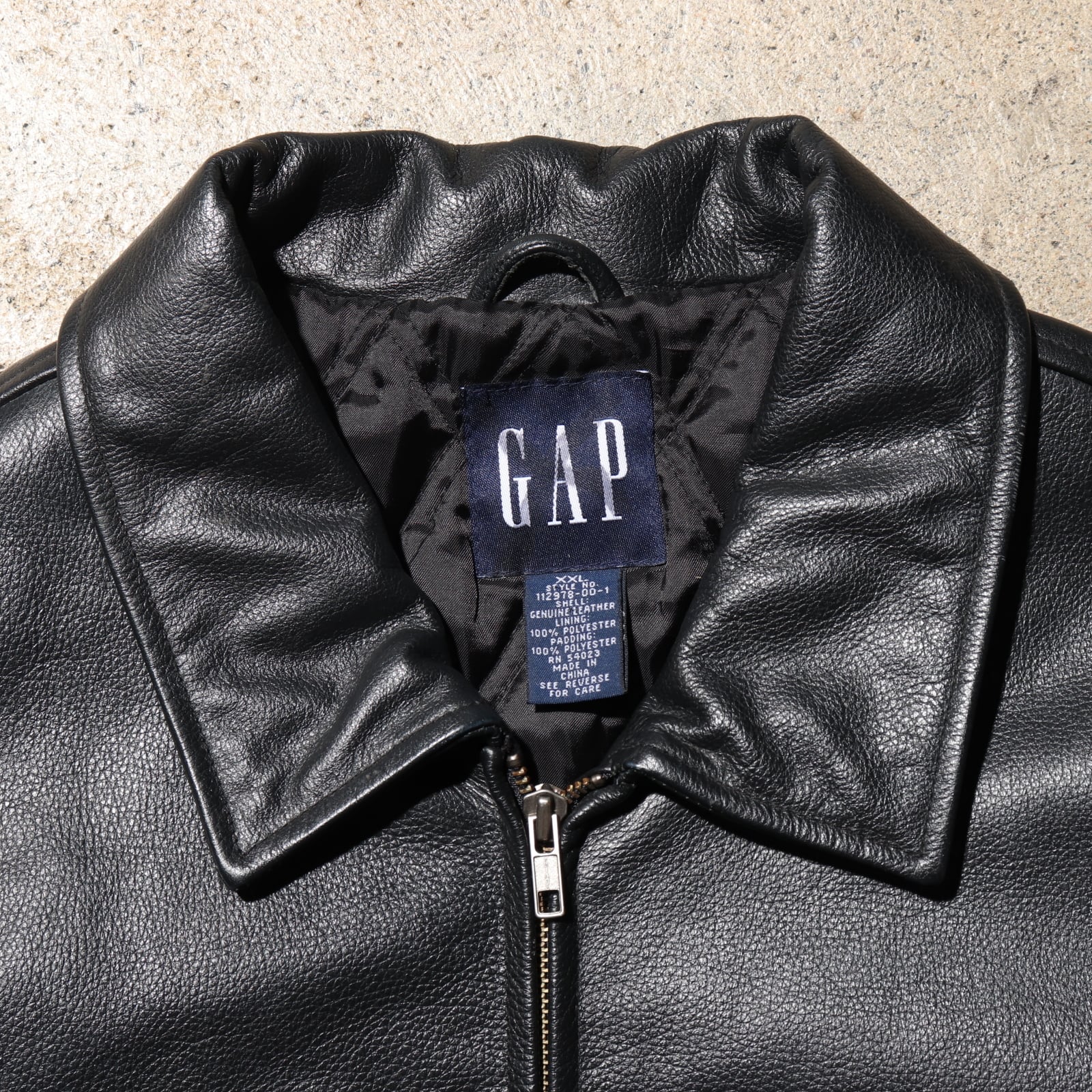 優良皮革 2XL 極美品 OLD GAP レザージャケット オールドギャップ 黒 