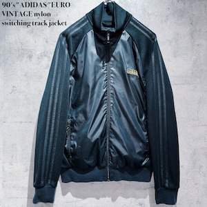 90's"ADIDAS"EURO VINTAGE nylon switching track jacket