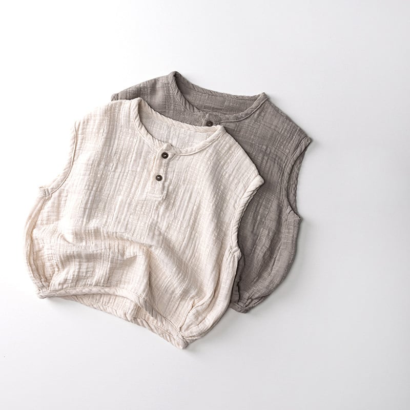 【BABY&KID】夏新作 カジュアル無地ベスト