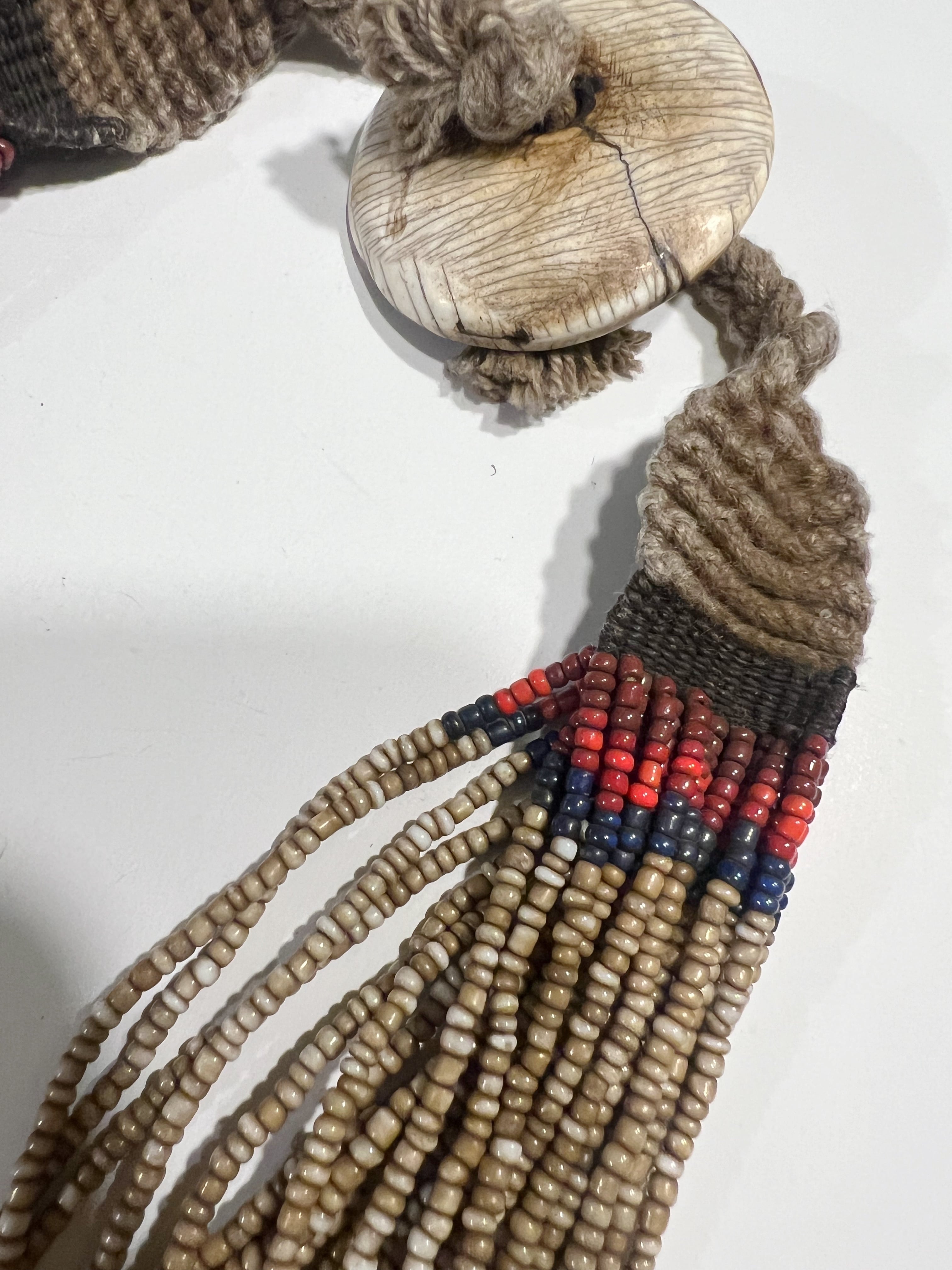 Vintage NAGA beads × shell Necklace ( ヴィンテージ ナガ族 ビーズ