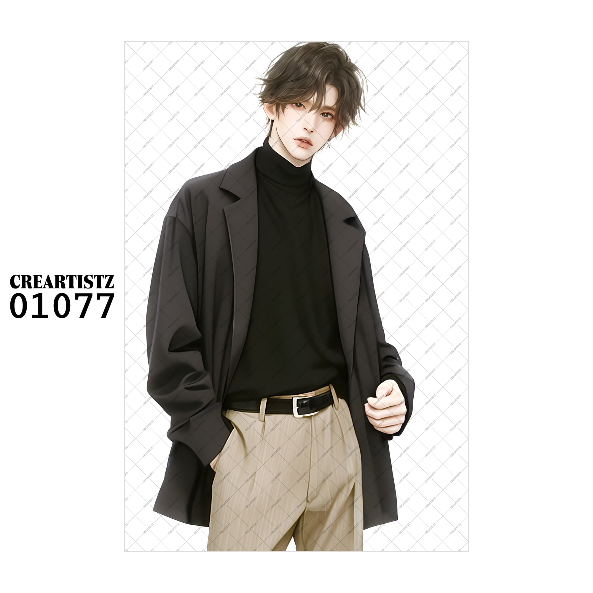 01077 ボーイ クール オリジナル ペーパー/ステッカー 4枚セット CREARTISTZ