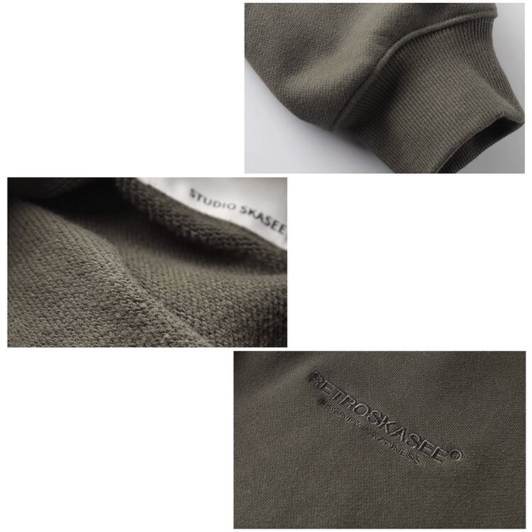 ★HOODED LETTER EMBROIDERY PULLOVER　　　A0872