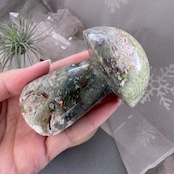 オーシャンジャスパーマッシュルーム*231143*天然石きのこ型*天然石インテリア*置き物*インテリアストーン