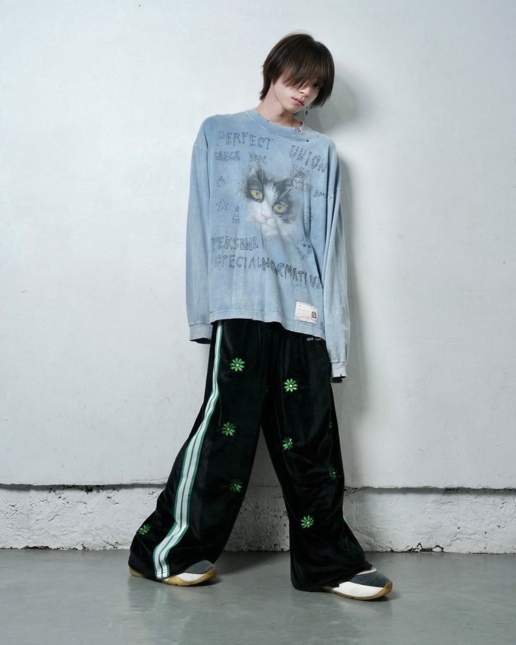 flower velour pants | ssssattimous