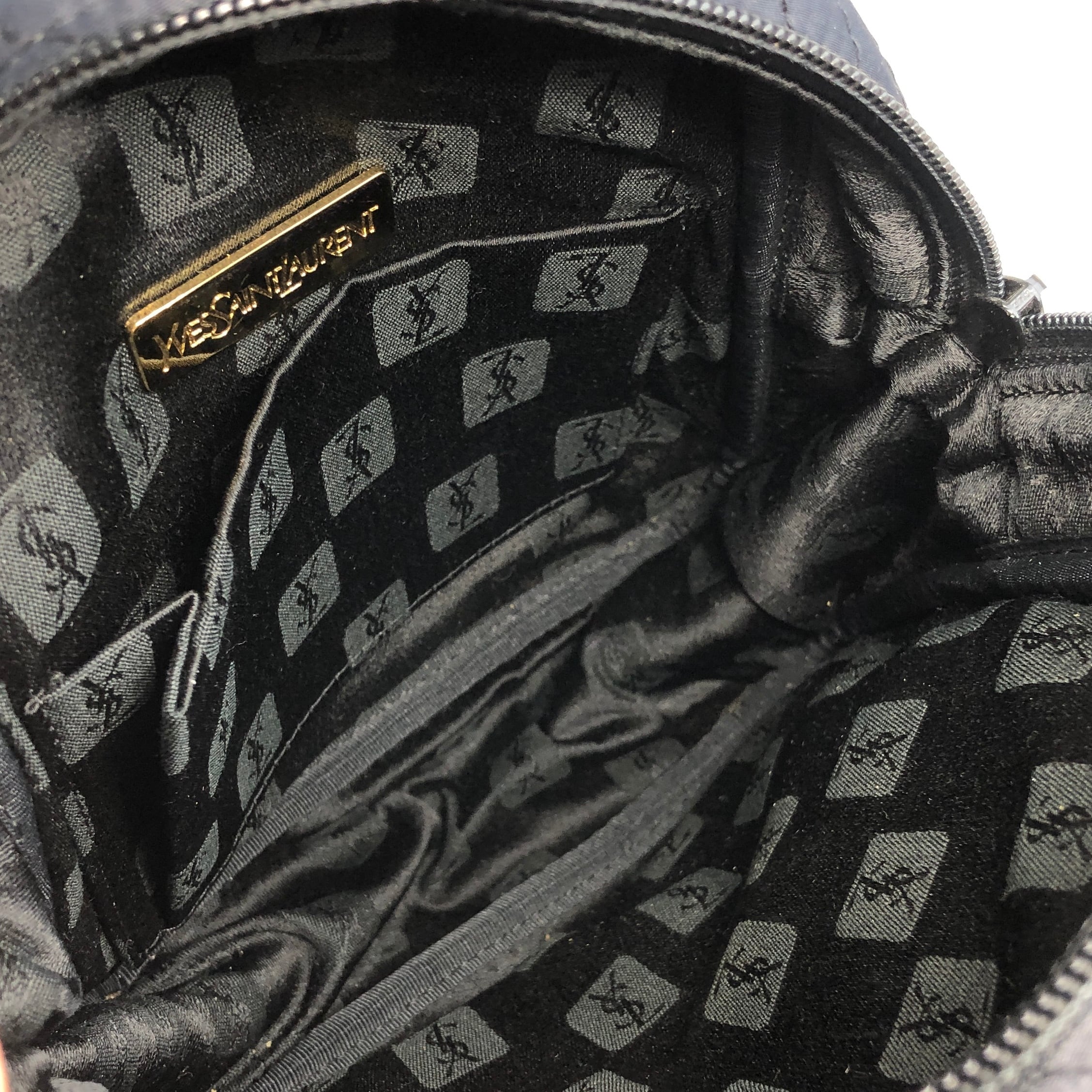 Yves Saint Laurent イヴ・サンローラン ハンドバッグ ネイビー YSL型