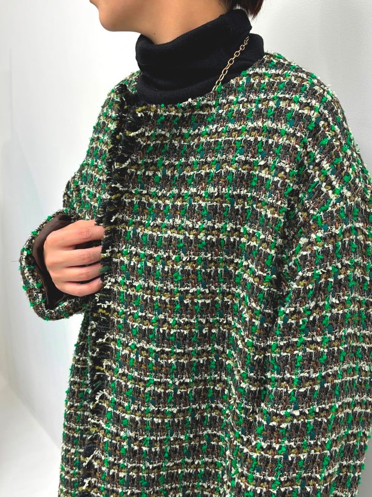 45R シェトランドツイードニットの山ハット　深緑色 45R シェトランドツイードニットの山ハット 深緑色 45R シェトランド