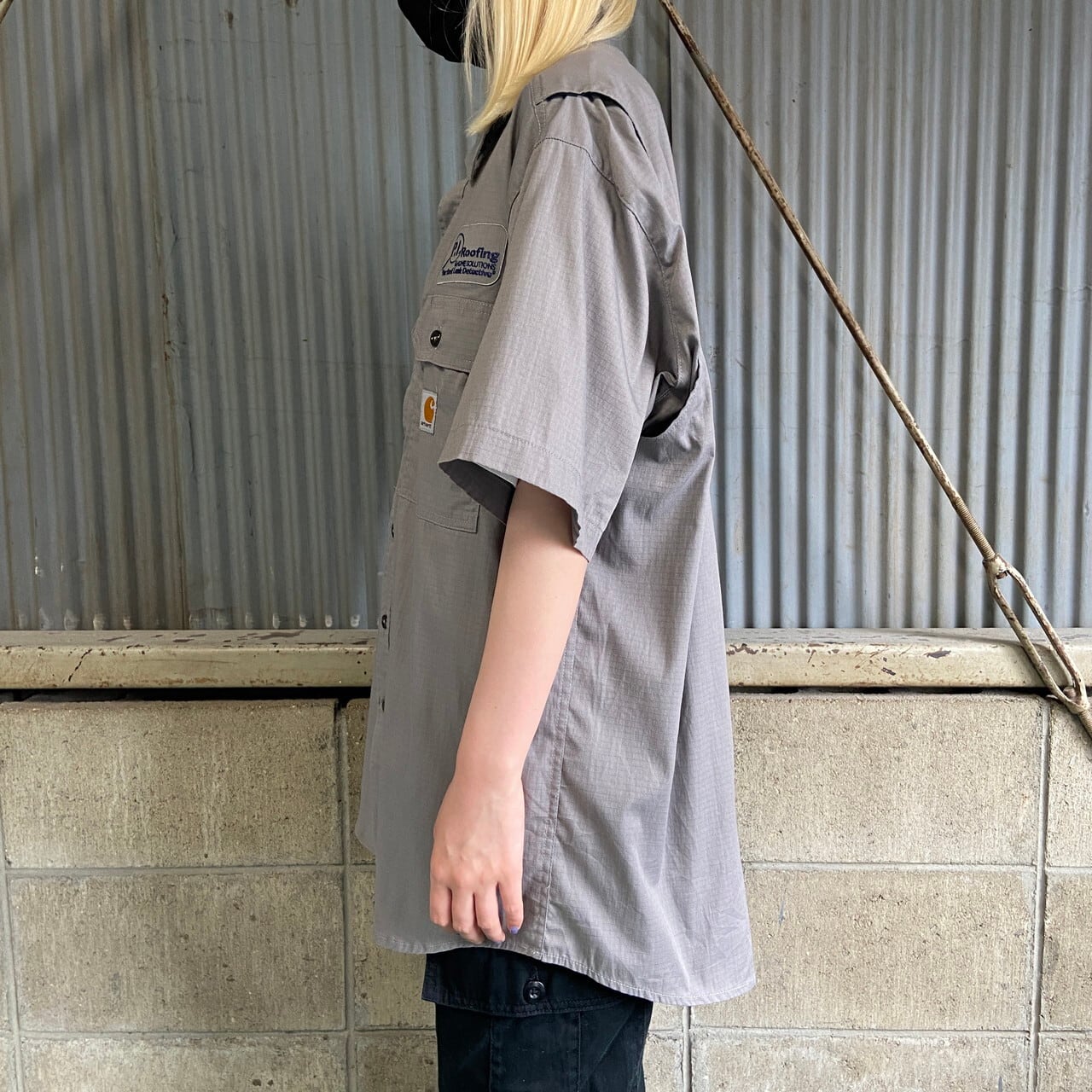 Carhartt カーハート 企業ロゴ 刺繍 リップストップ 半袖 ワーク