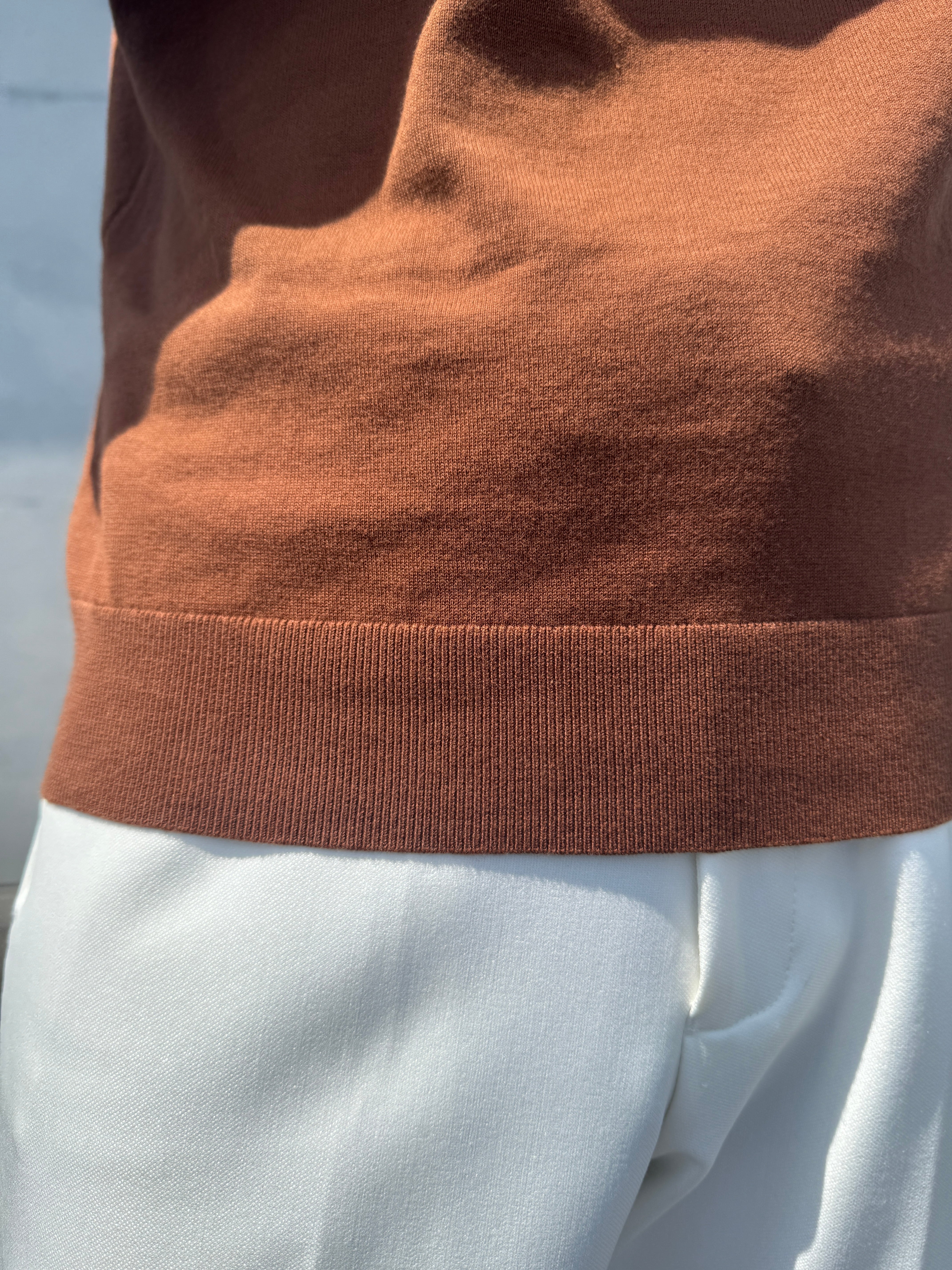 HYKE サマーニット　2018SS  未使用品　茶色 サマーニットTシャツ | Wide Range