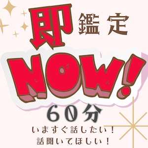 【60分】今すぐ！即鑑定