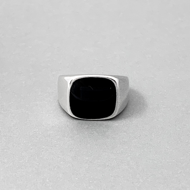 Square Black Signet Ring #171