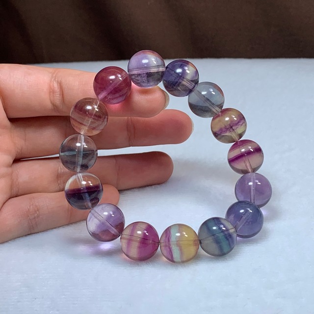3.レア✩可愛いグラデーションフローライトブレスレット