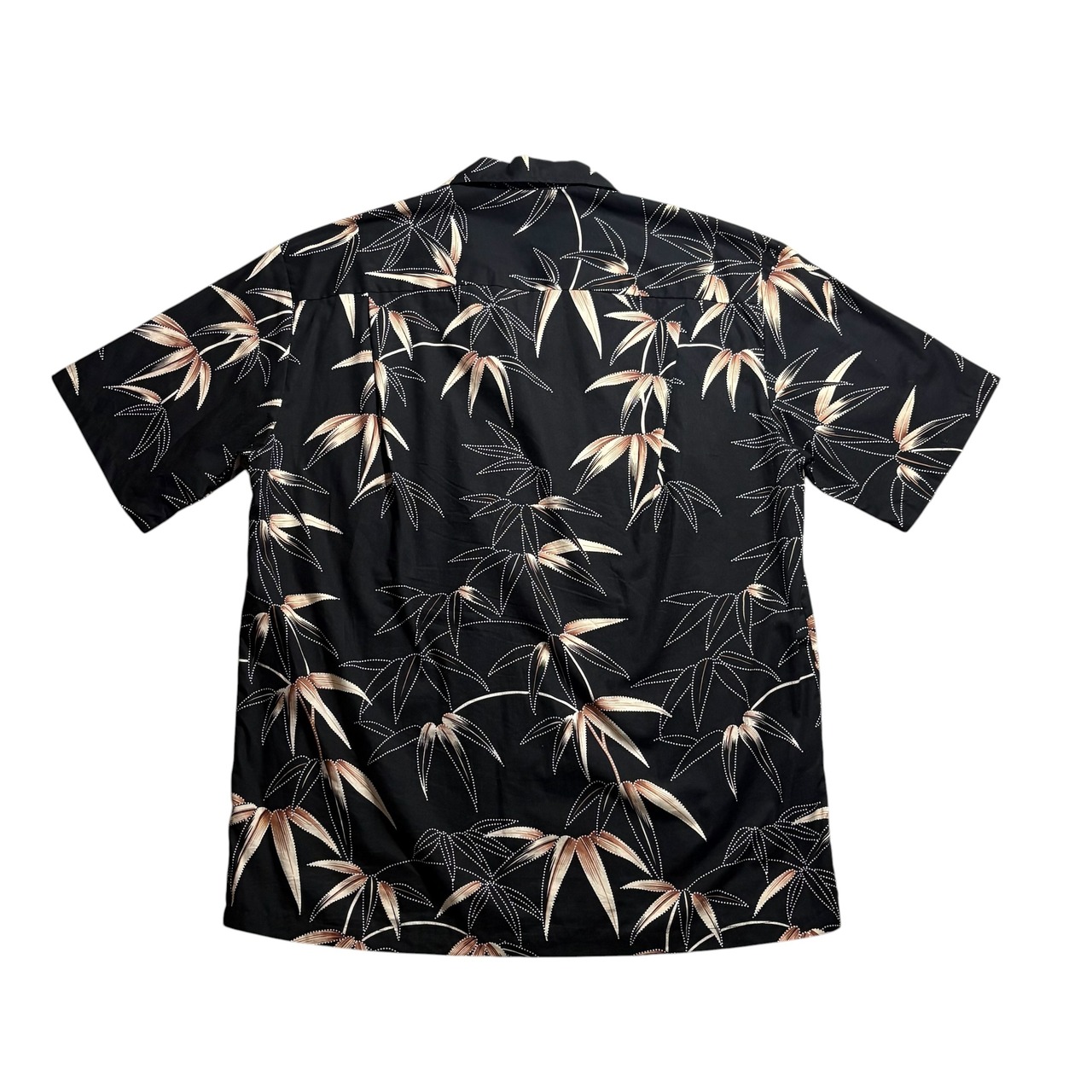 Made in USA black cotton hawaiian shirt