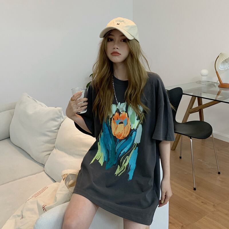 Tシャツ サマールーズロングスタイルブラウス 夏物 試着室90154054193