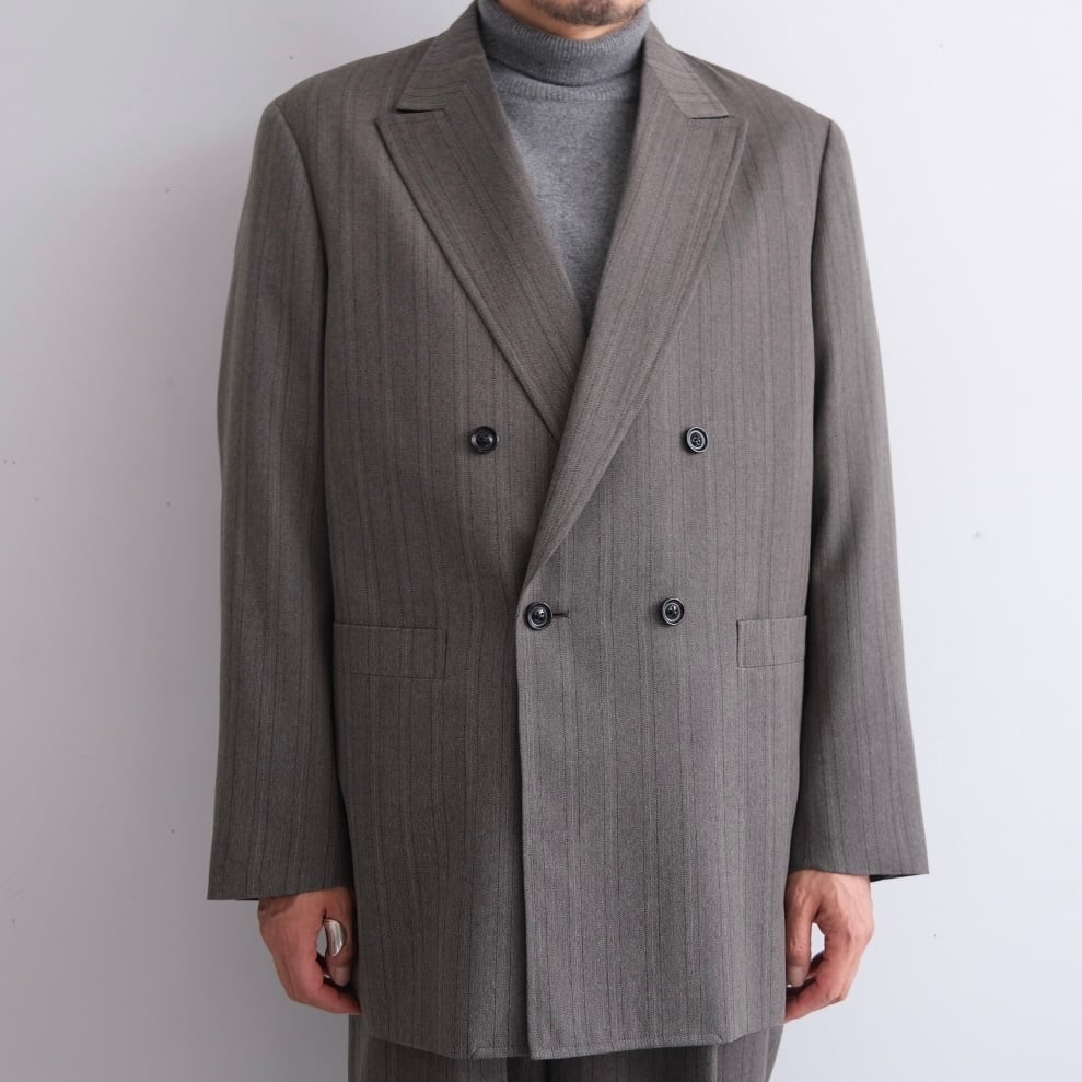 ULTERIOR” MELANGE HERRINGBONE STRIPE DB JKT” | Lapel online store