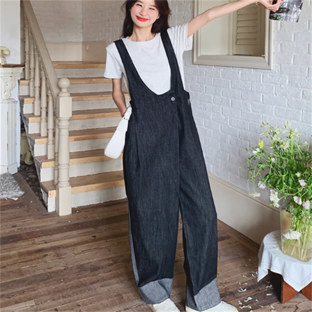 【送料無料】 パンツ ボトムス デニムパンツ オーバーオール サロペットパンツ フレア Aライン ロング マキシ デニム ブルーデニム 薄手生地 かわいい 大人可愛い 大人女子 綺麗 シンプル カジュアル 大人 上品 おしゃれ お洒落 こなれ感 ラフ コンサバ 着痩せ 無地 夏 20代 30代 40代 レディース 女性用 ママ デート お出かけ 女子会 着回し 普段使い ファッション コーデ スタイル 楽ちん 体型カバー プチプラ 定番 デイリーユース オーバーシルエット