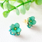 アナベルブーケピアス•イヤリング(花色ブルー/ターコイズ)