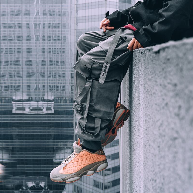 吉業重工シリーズ カジュアルパンツ 2color 男女兼用 メンズ カップル服 M L Ll ズボン ボトムス かっこいい Elegant