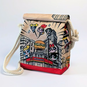 【 McDonald's × The Powerpuff Girls 】ロープショルダーバッグ / マクドナルド / パワーパフガールズ〚アメリカン雑貨 アメトイ〛